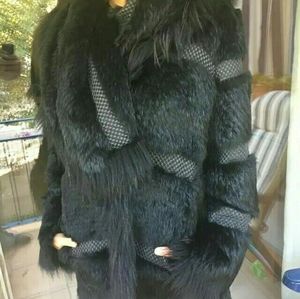 Women's Yves Salomon Wrap Fur Coat